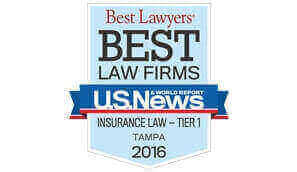 Best Law Firm - Insurance Law Tampa 2016